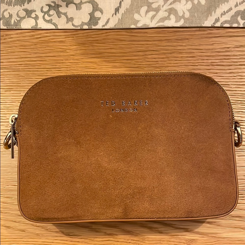 Ted Baker Brown Suede Crossbody Bag